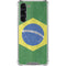 Brazil Flag Distressed Galaxy S24 FE Clear Case
